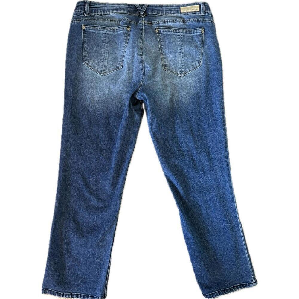 Democracy Distressed Denim Jeans Flex-ellent Stretch Ankle Women's Size 14 - Picture 7 of 12